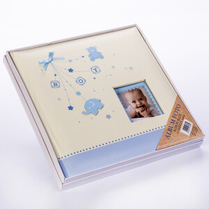 ZEP AS242420B Alison Blue фотоальбом в коробке детский 40 белых страниц 24x24 голубой