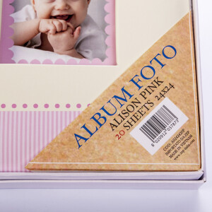 ZEP AS242420P Alison Pink фотоальбом в коробке детский 40 белых страниц 24x24 розовый