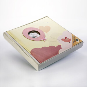ZEP EN323230P Penelope Pink фотоальбом в коробке детский 60 белых страниц 32x32 розовый