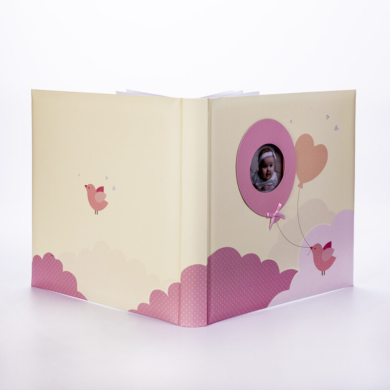 ZEP EN323230P Penelope Pink фотоальбом в коробке детский 60 белых страниц 32x32 розовый