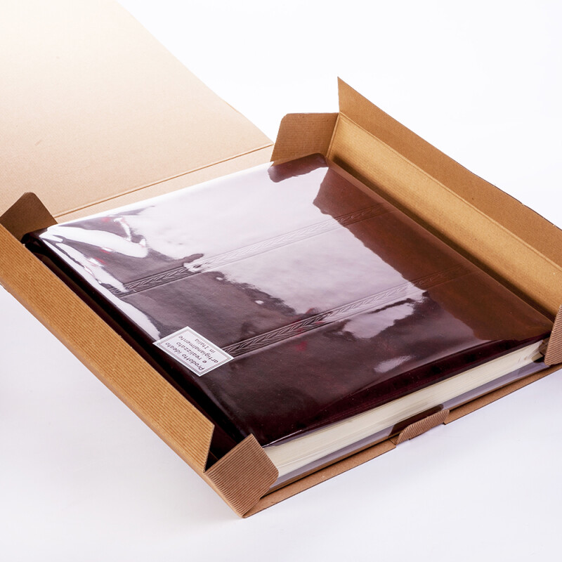 ZEP SKY53 Италия фотоальбом 80 белых страниц 30x30 кожа коричневый