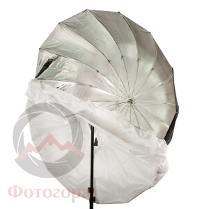 Fotokvant U-165SO зонт-софтбокс с отражающим серебряным куполом 165 см и съемным диффузором