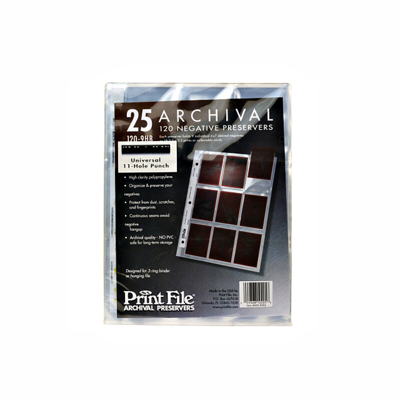 PrintFile 120-9HB файл-сливер для фотопленки 3 полосы по 3 кадра 6х7 (25 листов)