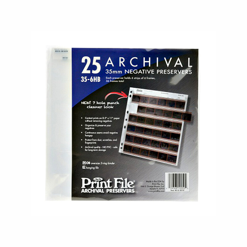 PrintFile 35-6HB файл-сливер для фотопленки 6 полос по 6 кадров (25 листов)