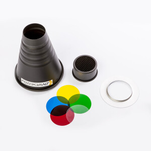 Fotokvant SNOOT-22-EP насадка с сотами и цветными фильтрами и адаптером Einstein Paul C. Buff