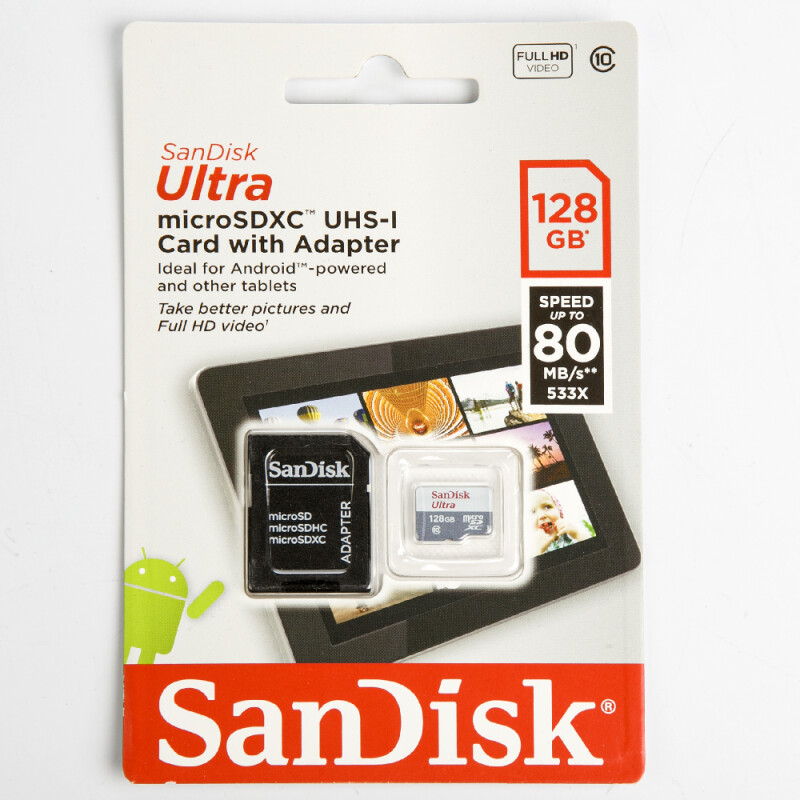 SanDisk Ultra microSDXC UHS-I 128GB Class10 533x (SDSQUNR-128G-GN6ТA) карта памяти
