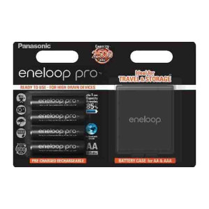 Panasonic Eneloop Pro AA 2500 mAh R2U аккумулятор 4 шт. с футляром