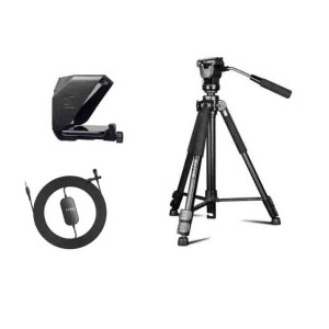 QZSD Q333 KIT S6M Mobus штатив с видеоголовой и телесуфлером с микрофоном