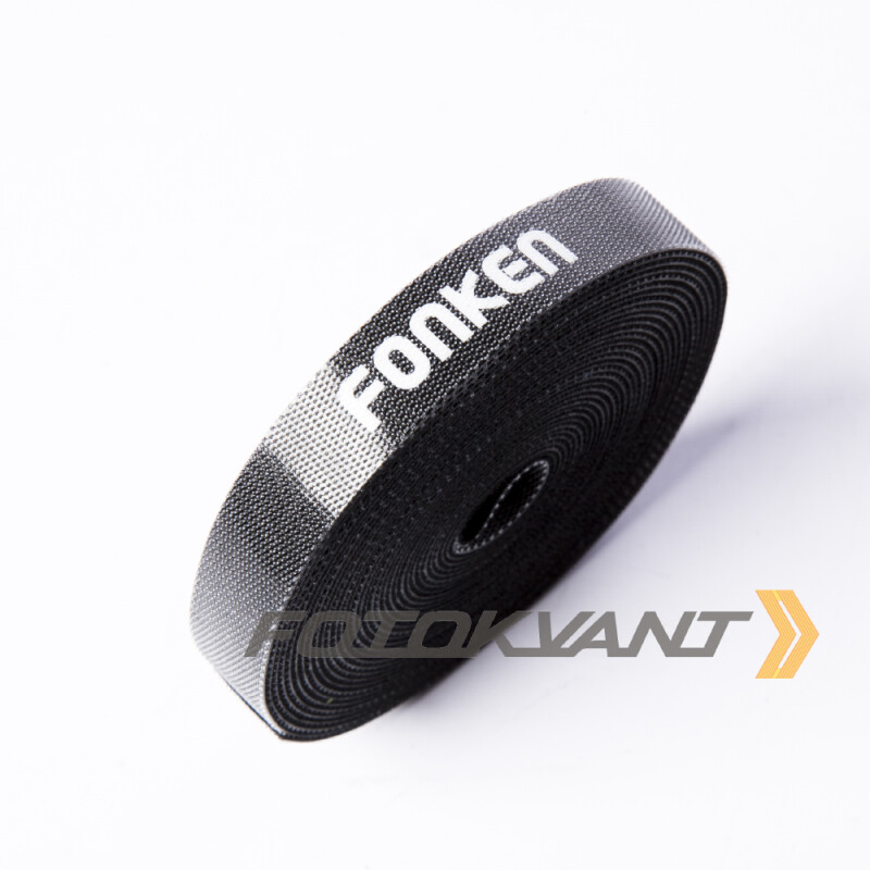 Fotokvant Tape-26B лента-липучка 5 м для организации проводов в студии черная