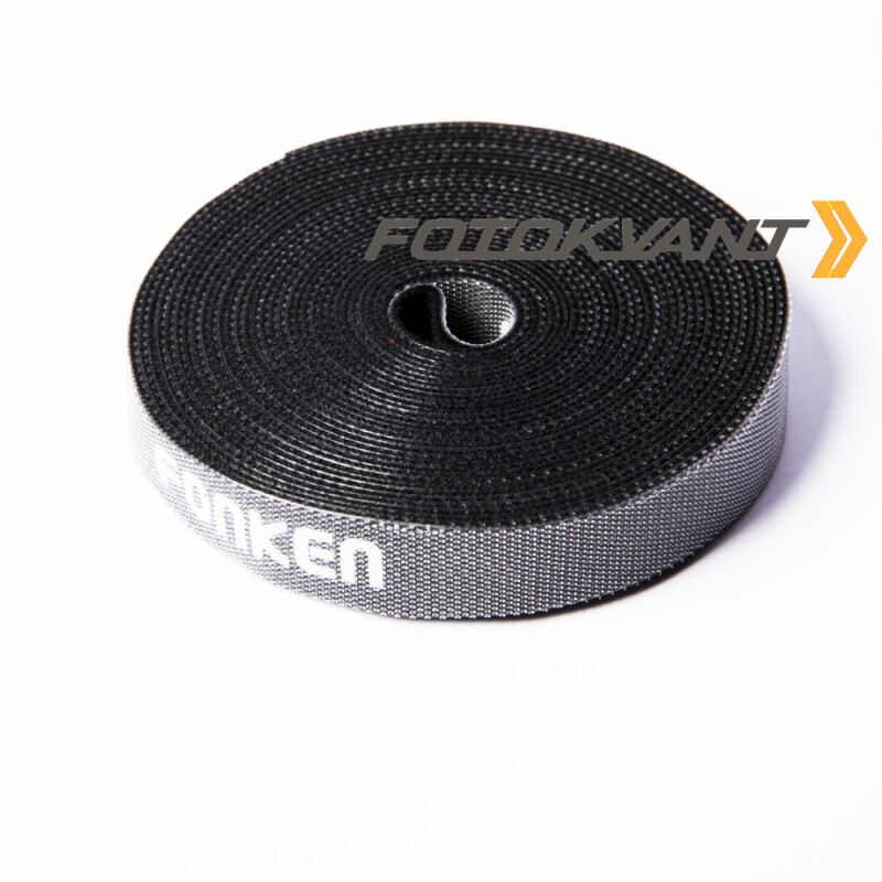 Fotokvant Tape-26B лента-липучка 5 м для организации проводов в студии черная