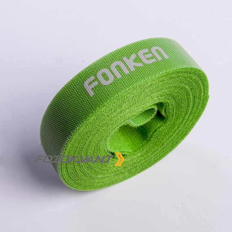 Fotokvant Tape-28G лента-липучка 5 м для организации проводов в студии зеленая