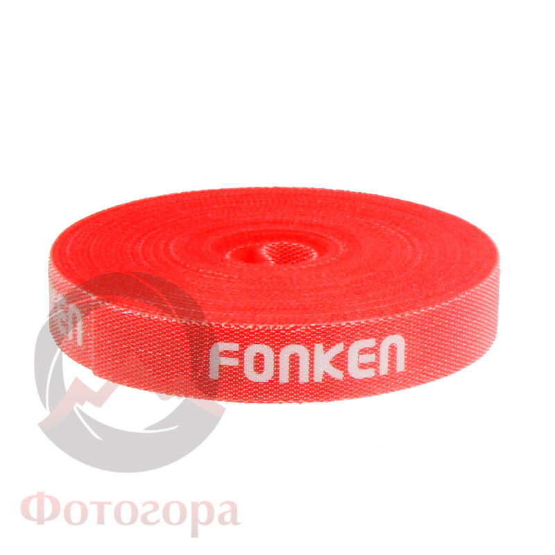 Fotokvant Tape-27R лента-липучка 5 м для организации проводов в студии красная