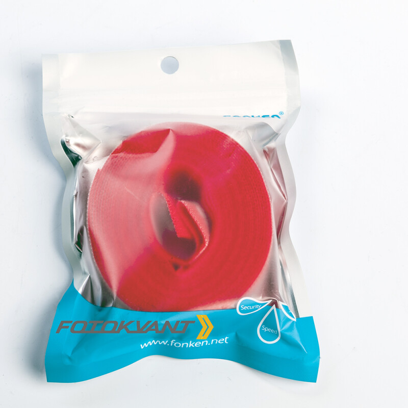 Fotokvant Tape-27R лента-липучка 5 м для организации проводов в студии красная