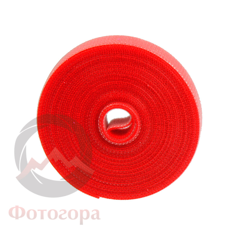 Fotokvant Tape-27R лента-липучка 5 м для организации проводов в студии красная