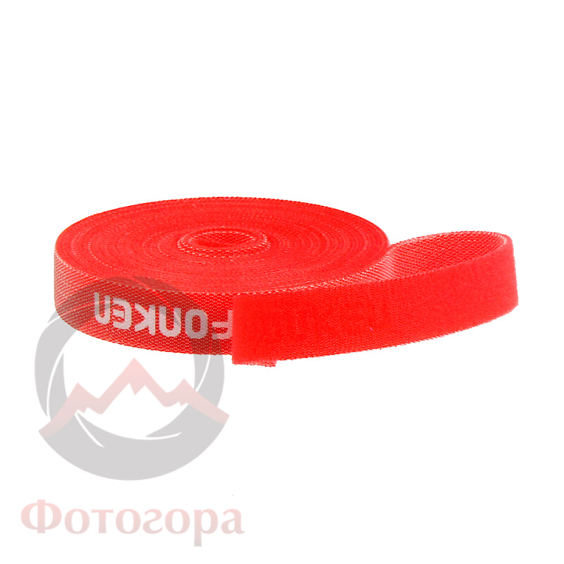 Fotokvant Tape-27R лента-липучка 5 м для организации проводов в студии красная
