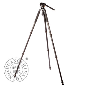 QZSD Q680AC черный карбоновый штатив с видеоголовой и нагрузкой до 15 кг для видеокамеры