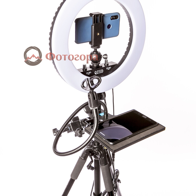QZSD V5T кольцевой светодиодный осветитель с штативом