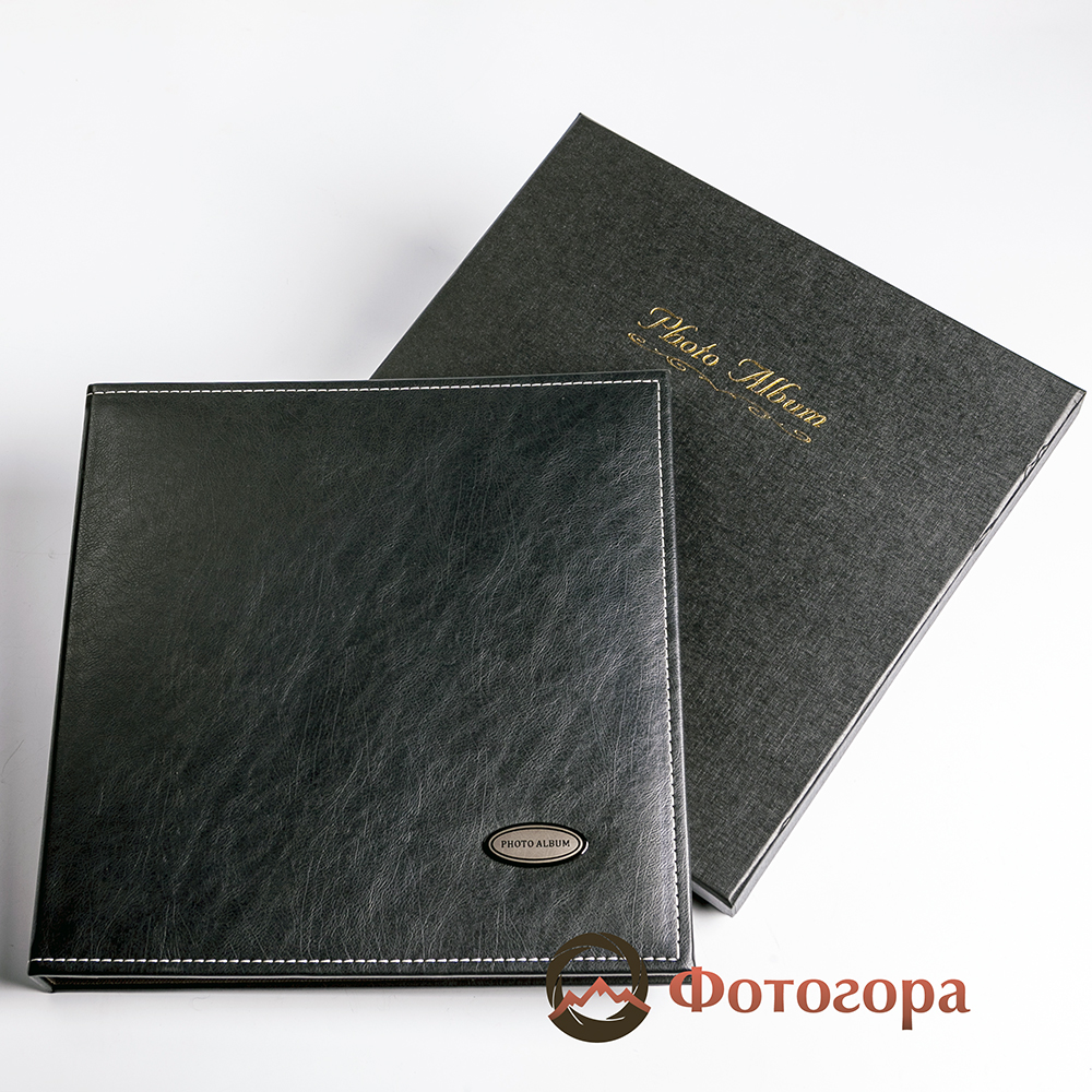 Albonny AML-2732-40-B фотоальбом кожаный в подарочной коробке черный 40 белых страниц