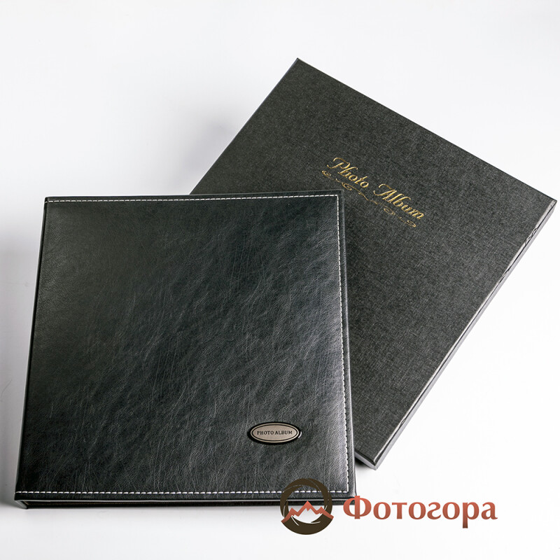 Albonny AML-2732-40-B фотоальбом кожаный в подарочной коробке черный 40 белых страниц