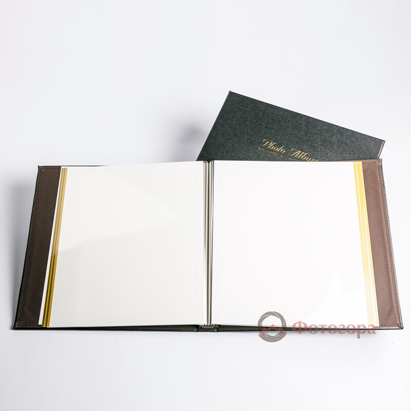 Albonny AML-2732-40-B фотоальбом кожаный в подарочной коробке черный 40 белых страниц