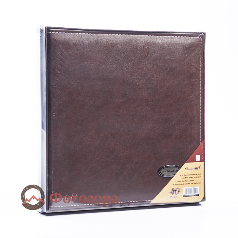 Albonny AML-2732-40-D фотоальбом кожаный в подарочной коробке темный шоколад 40 белых страниц
