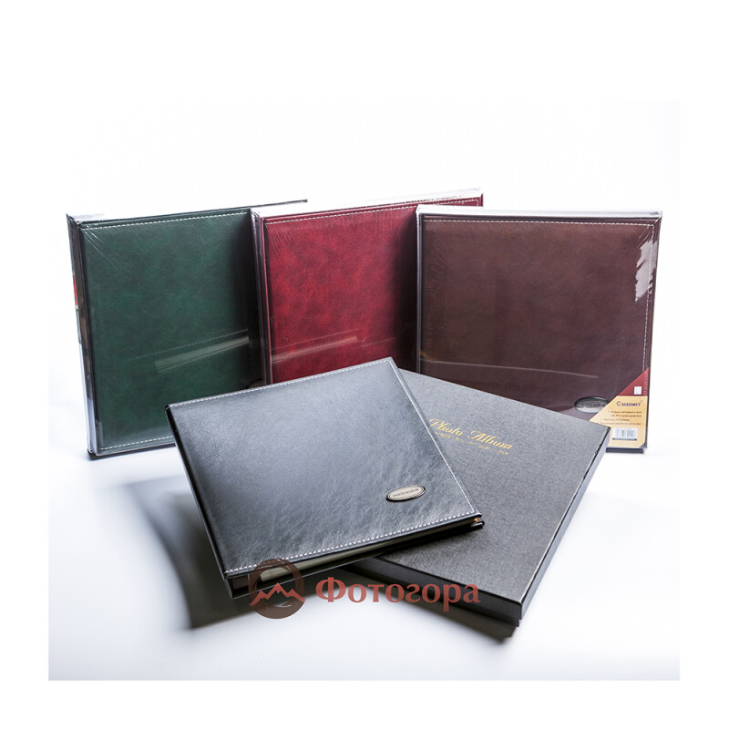 Albonny AML-2732-40-D фотоальбом кожаный в подарочной коробке темный шоколад 40 белых страниц