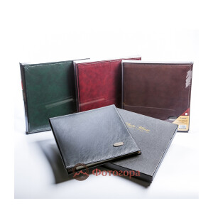 Albonny AML-2732-40-G фотоальбом кожаный в подарочной коробке изумрудный 40 белых страниц