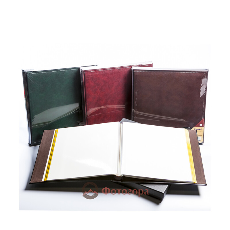 Albonny AML-2732-40-M фотоальбом кожаный в подарочной коробке бордовый 40 белых страниц