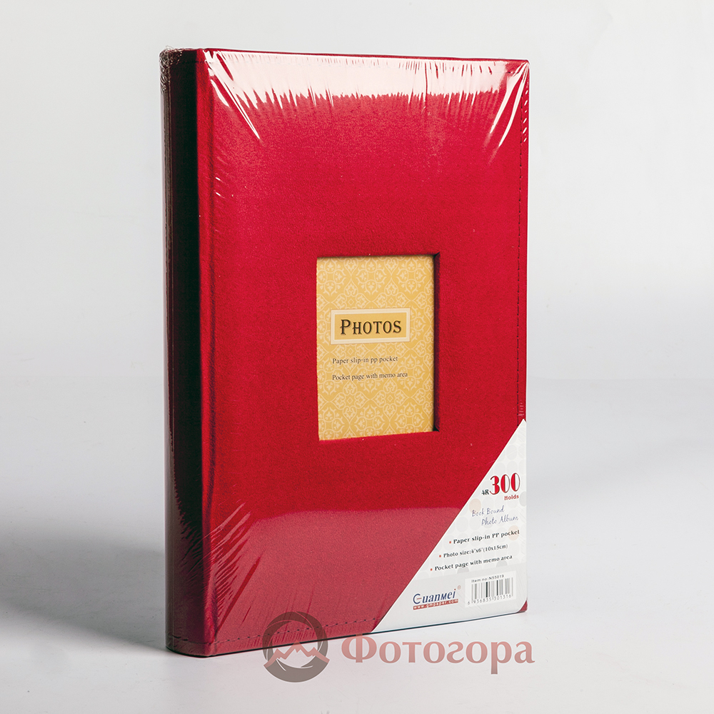 Albonny APV-2232-100-R фотоальбом замшевый красный с кармашками 300 фото