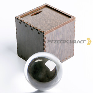 Fotokvant PRS-008 Lensball шар-сфера хрустальная 100 мм в подарочной деревянной коробке