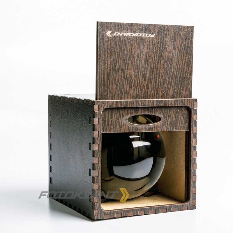 Fotokvant PRS-008 Lensball шар-сфера хрустальная 100 мм в подарочной деревянной коробке