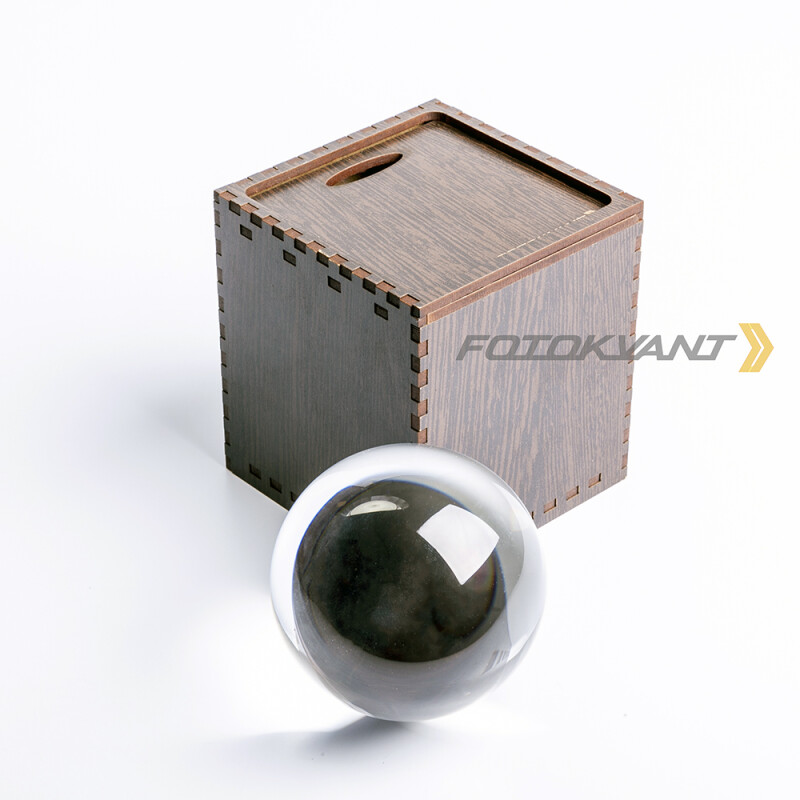 Fotokvant PRS-009 Lensball шар-сфера хрустальная 80 мм в подарочной деревянной коробке