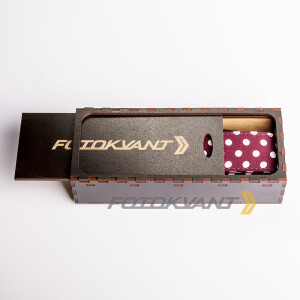 Fotokvant STO-08 ремень для фотоаппарата в подарочной деревянной коробочке