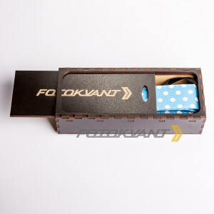 Fotokvant STO-09 ремень для фотоаппарата в подарочной деревянной коробочке