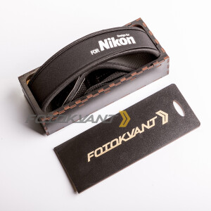 Fotokvant STO-23 ремень для фотоаппарата в подарочной деревянной коробочке
