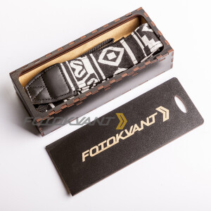 Fotokvant STO-26 ремень для фотоаппарата в подарочной деревянной коробочке