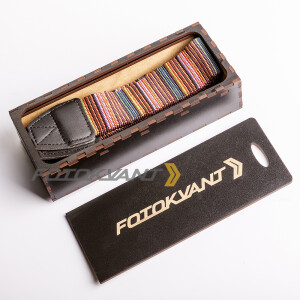 Fotokvant STO-29 ремень для фотоаппарата в подарочной деревянной коробочке