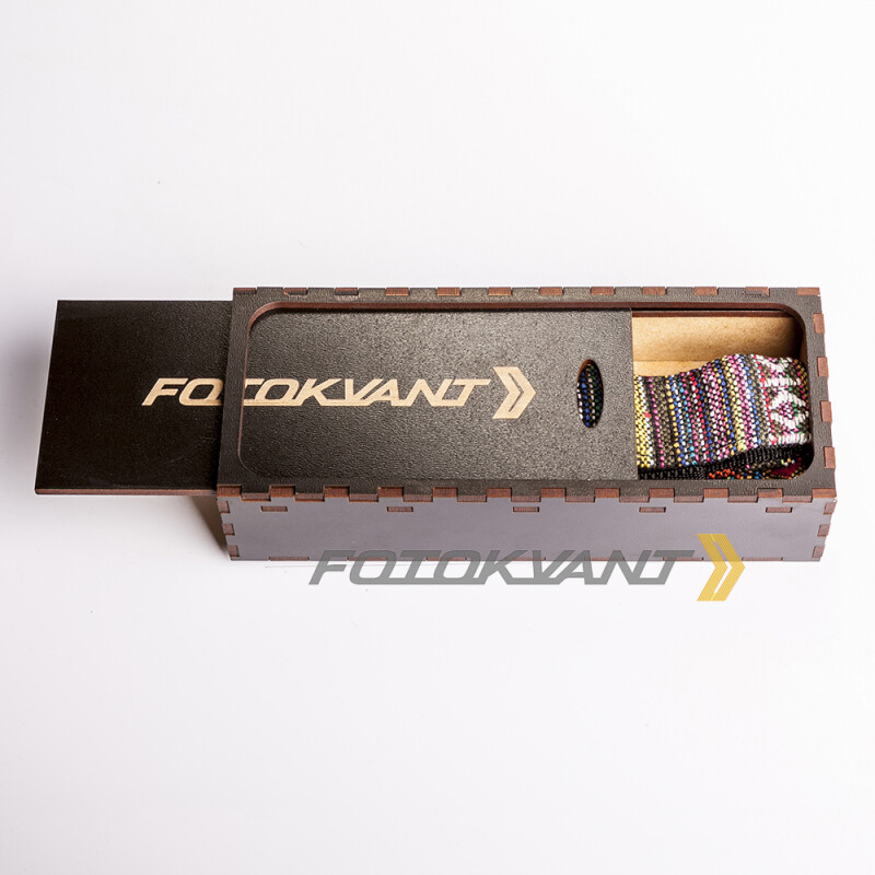 Fotokvant STO-30 ремень для фотоаппарата в подарочной деревянной коробочке