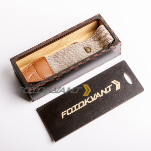 Fotokvant STO-36 ремень для фотоаппарата в подарочной деревянной коробочке