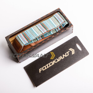 Fotokvant STO-38 ремень для фотоаппарата в подарочной деревянной коробочке