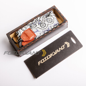 Fotokvant STO-41 ремень для фотоаппарата в подарочной деревянной коробочке