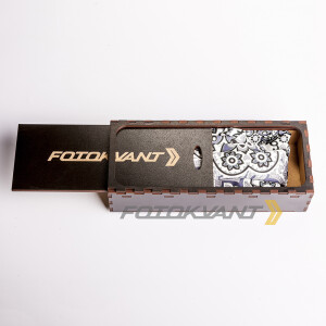 Fotokvant STO-41 ремень для фотоаппарата в подарочной деревянной коробочке