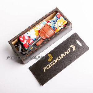 Fotokvant STO-42 ремень для фотоаппарата в подарочной деревянной коробочке