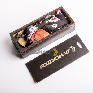 Fotokvant STO-46 ремень для фотоаппарата в подарочной деревянной коробочке