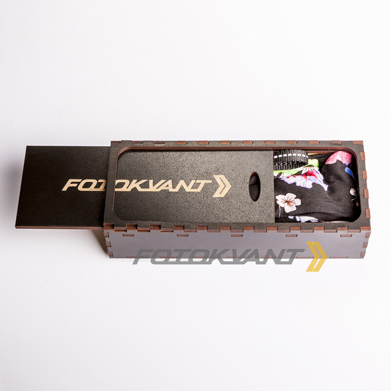 Fotokvant STO-46 ремень для фотоаппарата в подарочной деревянной коробочке