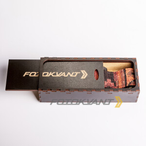 Fotokvant STO-48 ремень для фотоаппарата в подарочной деревянной коробочке