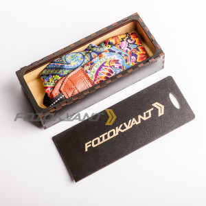 Fotokvant STO-53 ремень для фотоаппарата в подарочной деревянной коробочке