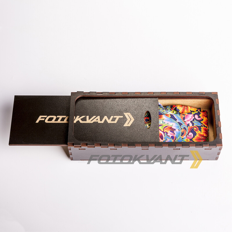 Fotokvant STO-53 ремень для фотоаппарата в подарочной деревянной коробочке