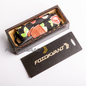 Fotokvant STO-54 ремень для фотоаппарата в подарочной деревянной коробочке