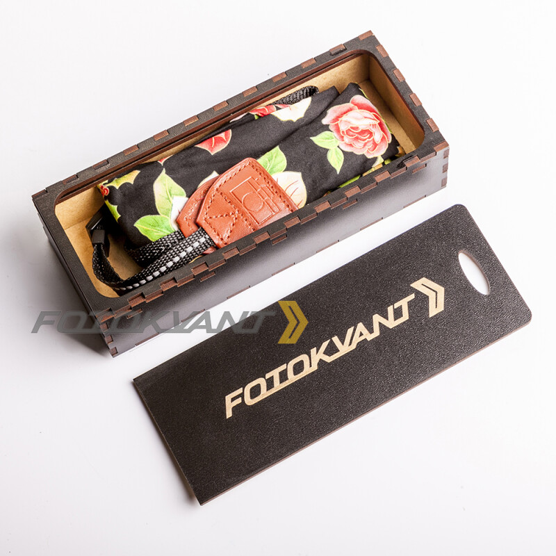 Fotokvant STO-54 ремень для фотоаппарата в подарочной деревянной коробочке